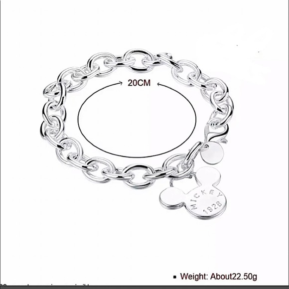 Sterling Silver Mickey Mouse Charm Bracelet - Picture 5 of 8